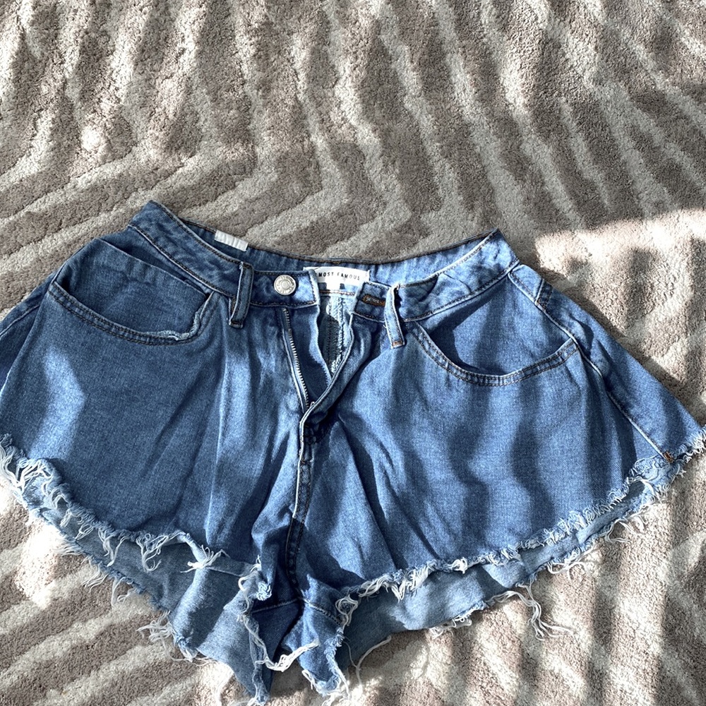 Flared jean shorts!